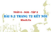 Bài 9.2 trang 72 Toán 6 Tập 2 Kết nối tri thức